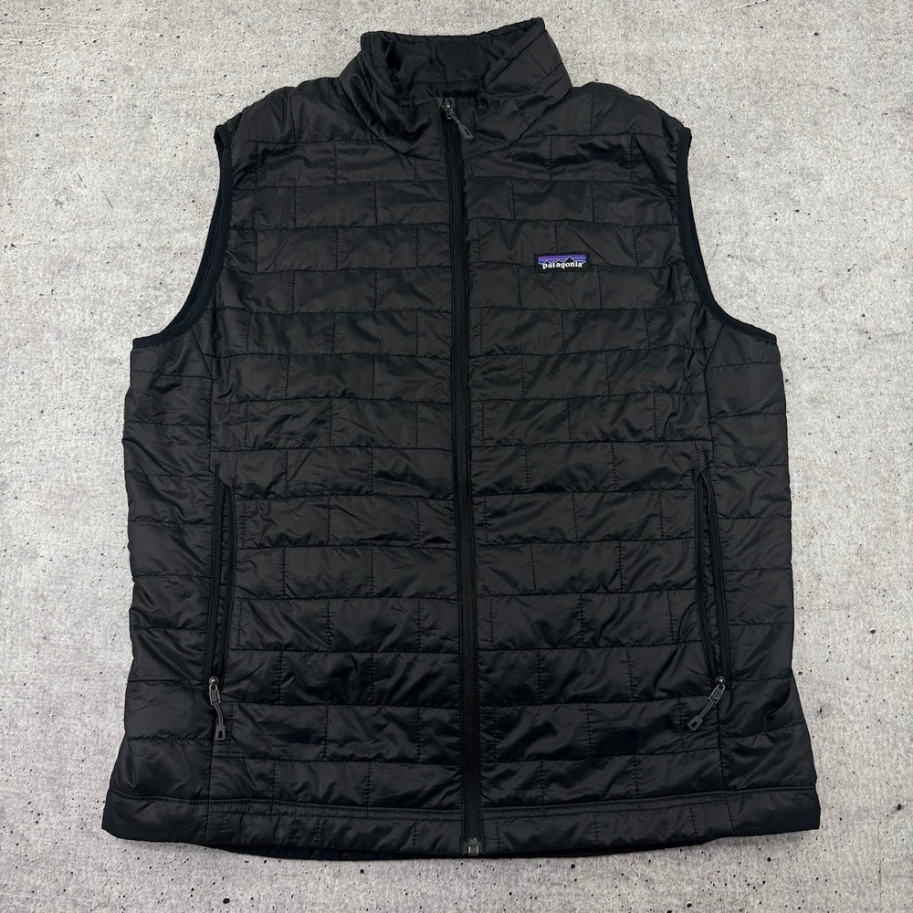 Patagonia Nano Puff Vest Men's Large Black Zip Quilted Primaloft Insulated